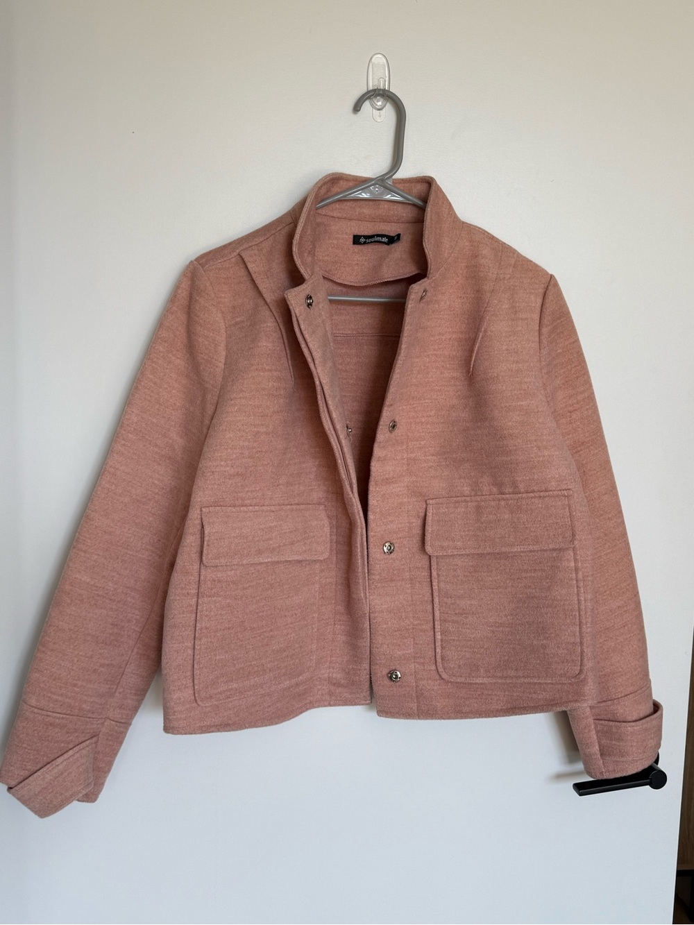 Rose Pink Wool-Blend Jacket